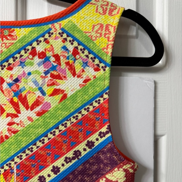 Peach PUFF Multi Colored Dress, M, Sleeveless, NWOT - Picture 3 of 11